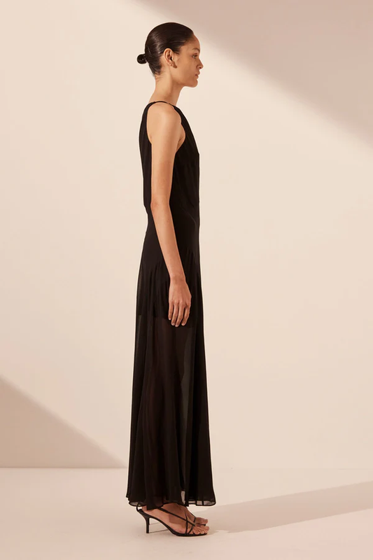 Shana Joy Amina Panelled Maxi Dress - Black