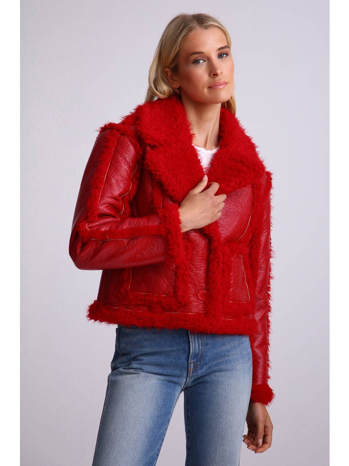 Glazed Faux Shearling Jacket