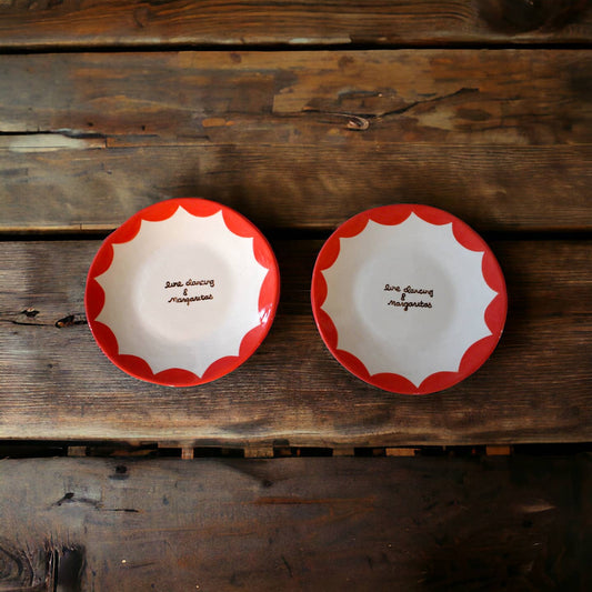 "Line Dancing & Margaritas" Dessert Plates - Set of two