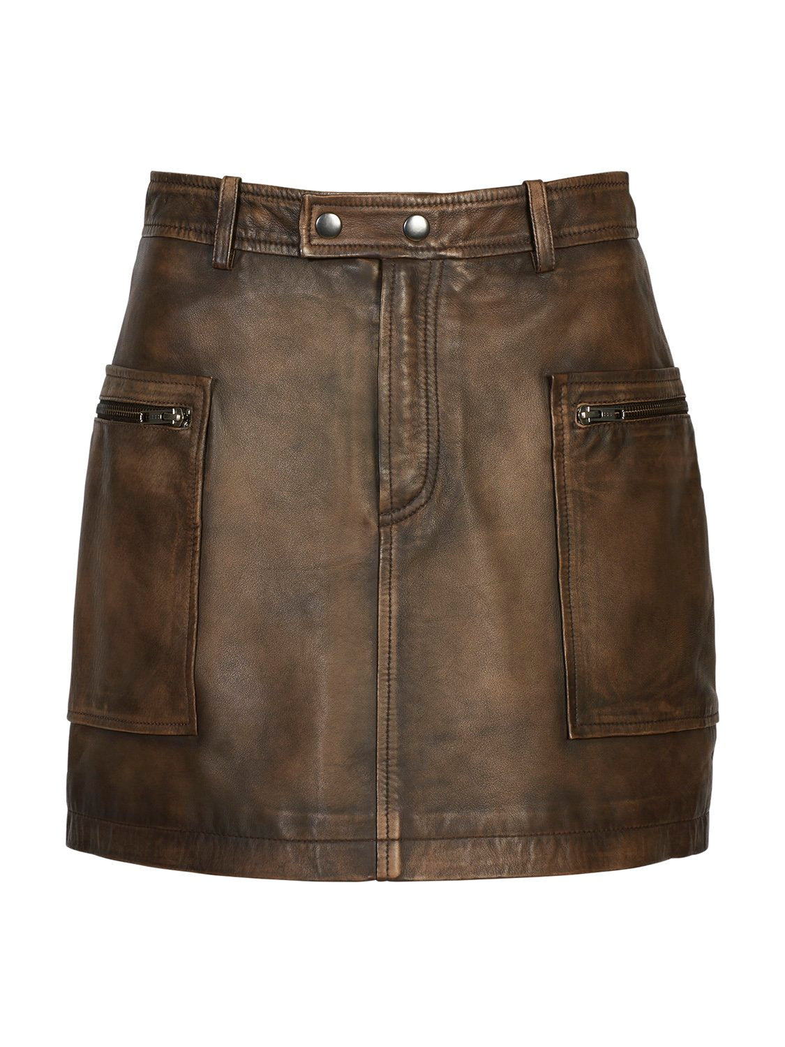 Ena Pelly Lennie Leather Mini Skirt