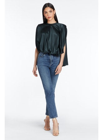 Amanda Uprichard Odessa Silk Top - Black