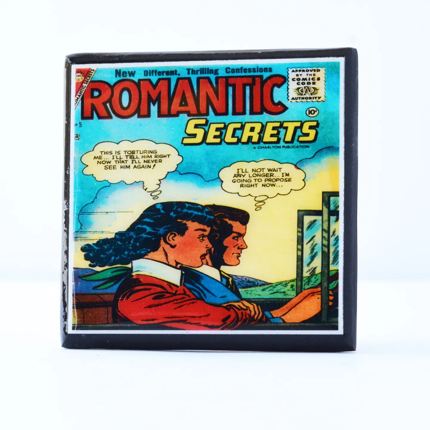 Vintage Romance Comic Book Coasters