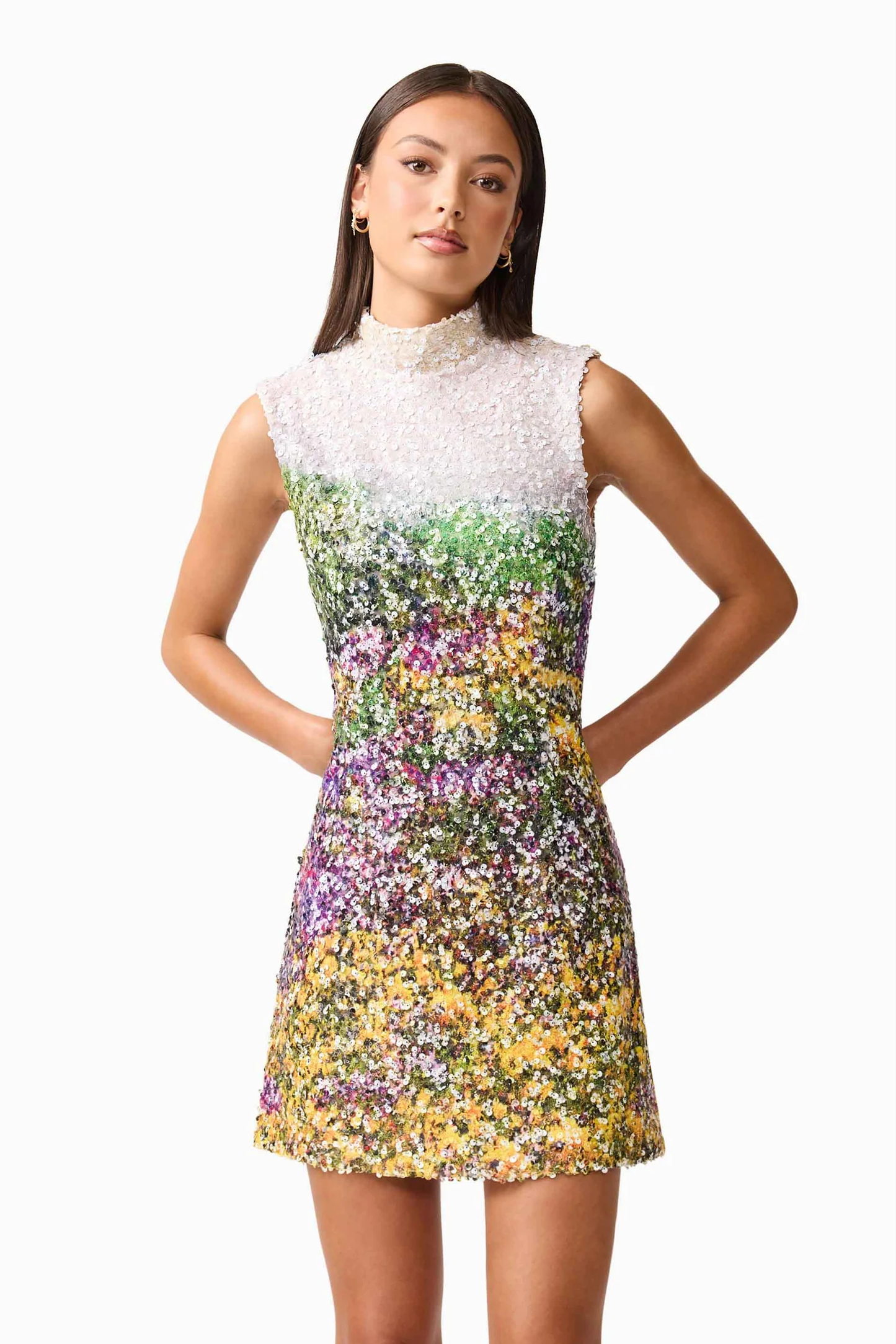 Elliatt Arden Shift Mini Dress in Multi Ombre