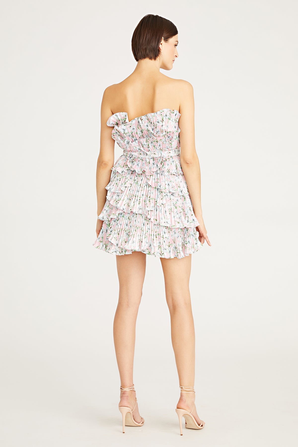 Amur Reed Pleated Shell Mini Dress