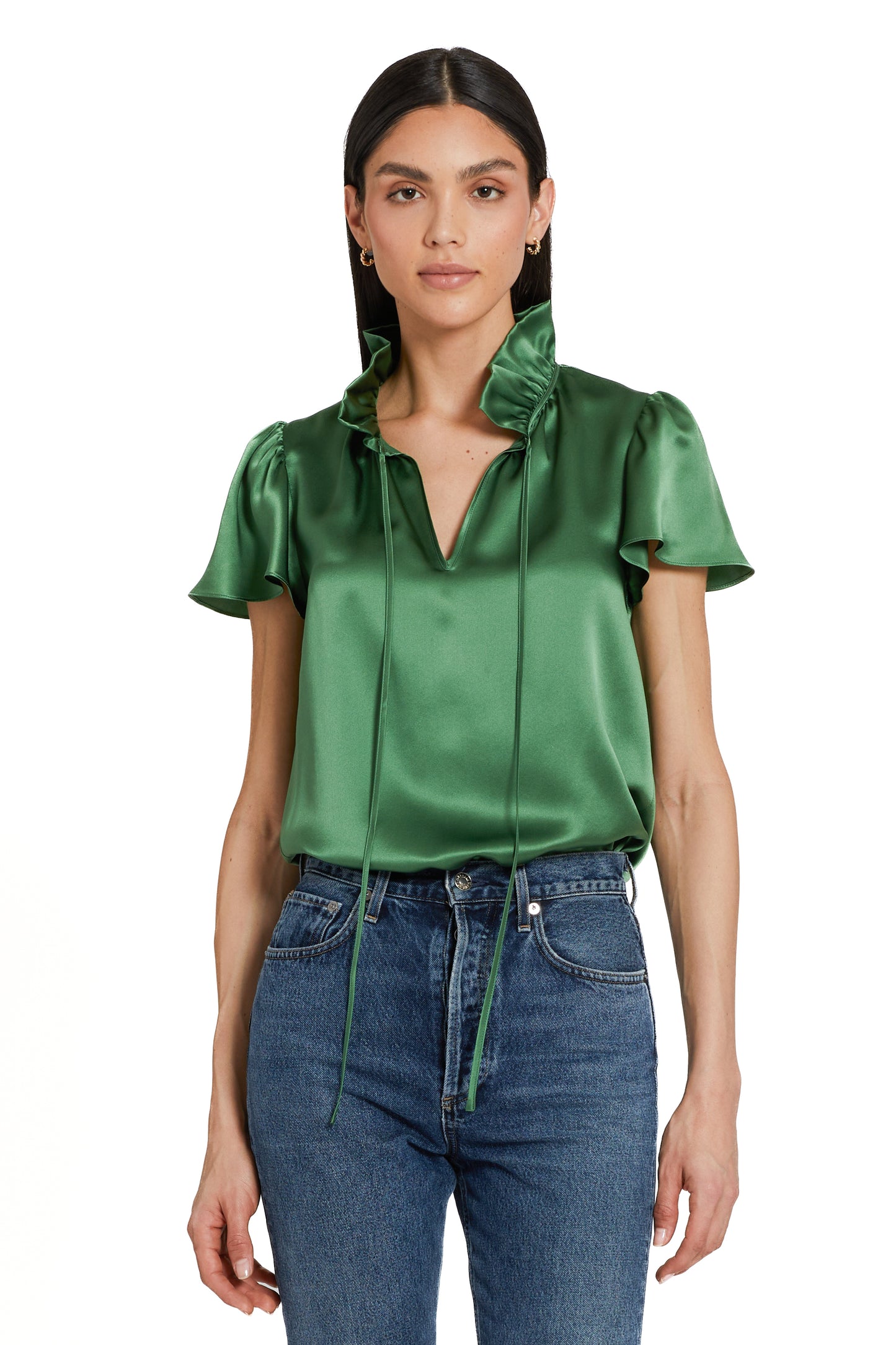 Amanda Uprichard Vittoria Silk Top - Ferman