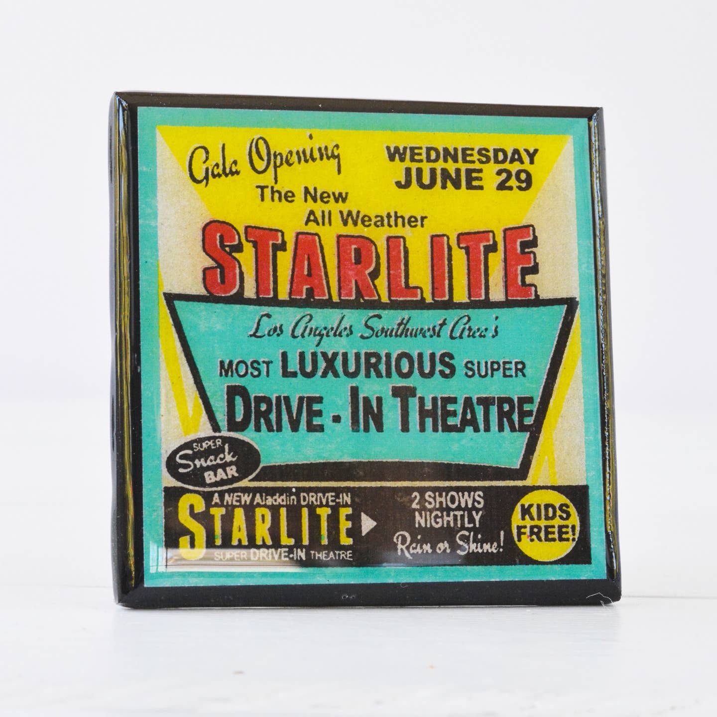 Vintage Drive in Movie Coaster Set