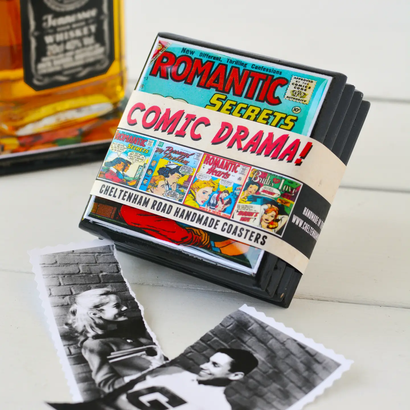 Vintage Romance Comic Book Coasters