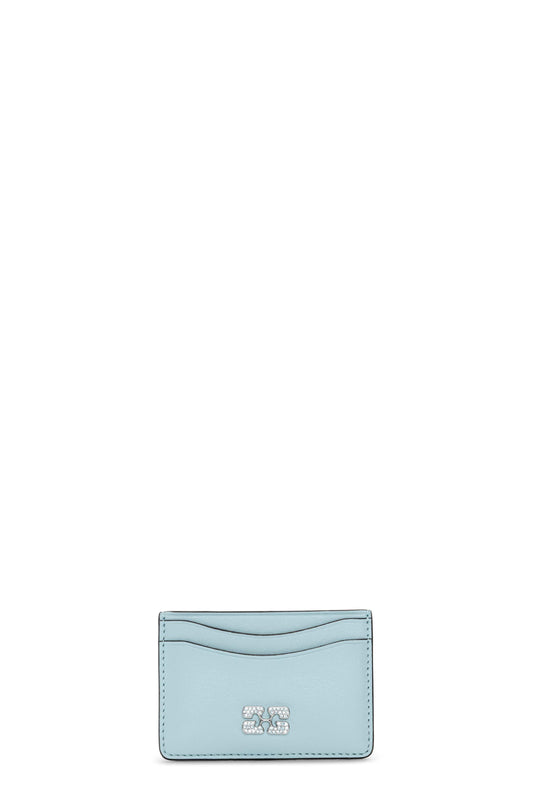 Ganni Bou Card Holder Strass Icy Blue