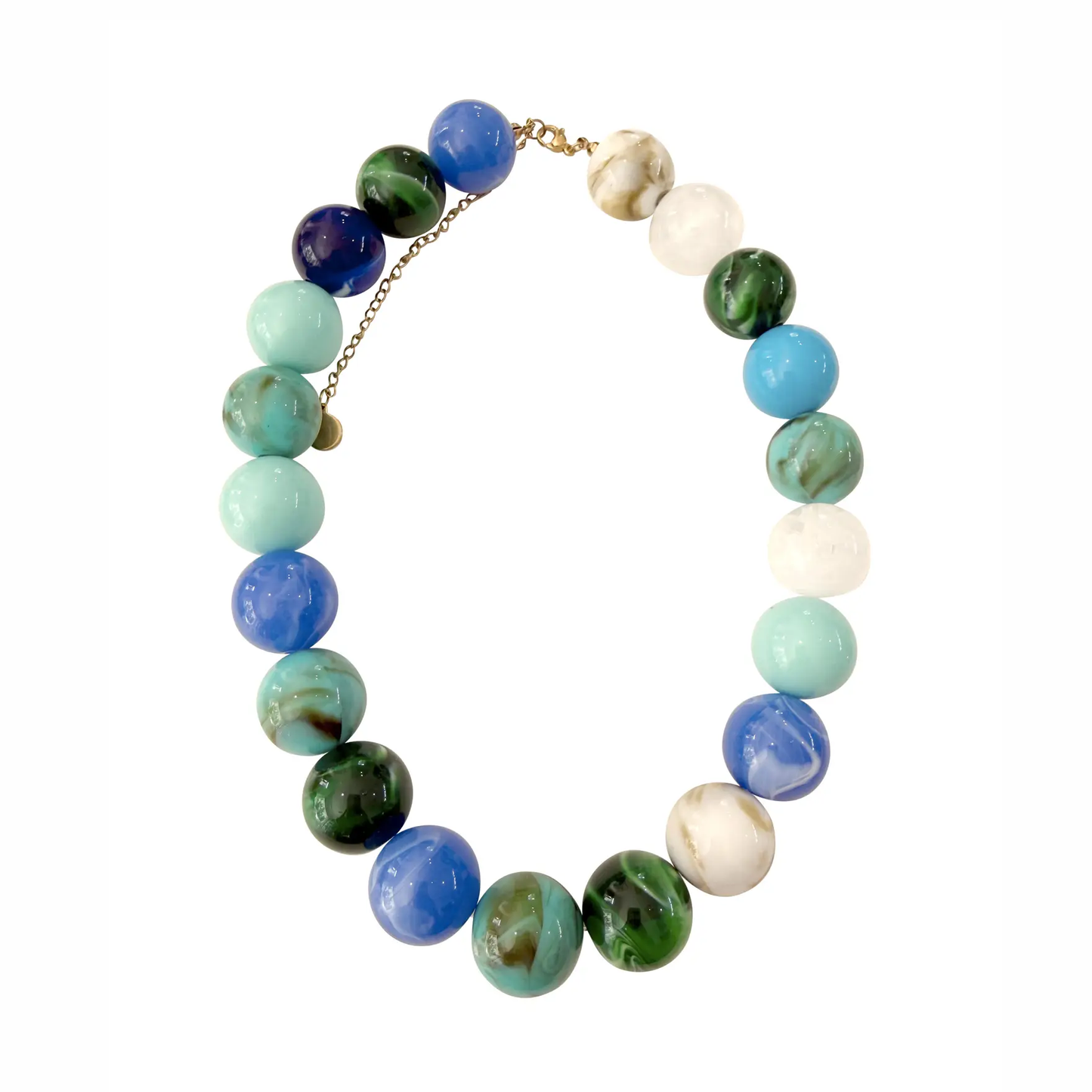Dora Chunky Necklace - Blue Mix