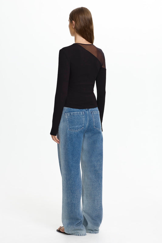 Significant Other Alyth Long Sleeve Top in Black
