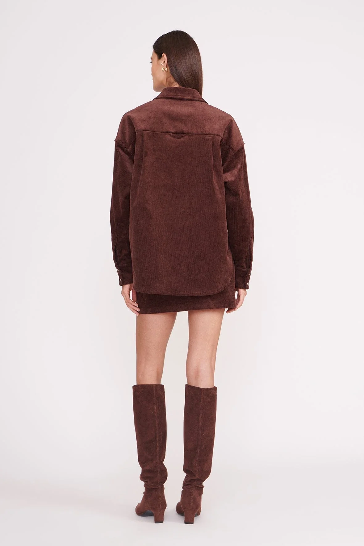 STAUD MATTHEW SHIRT - MAHOGANY