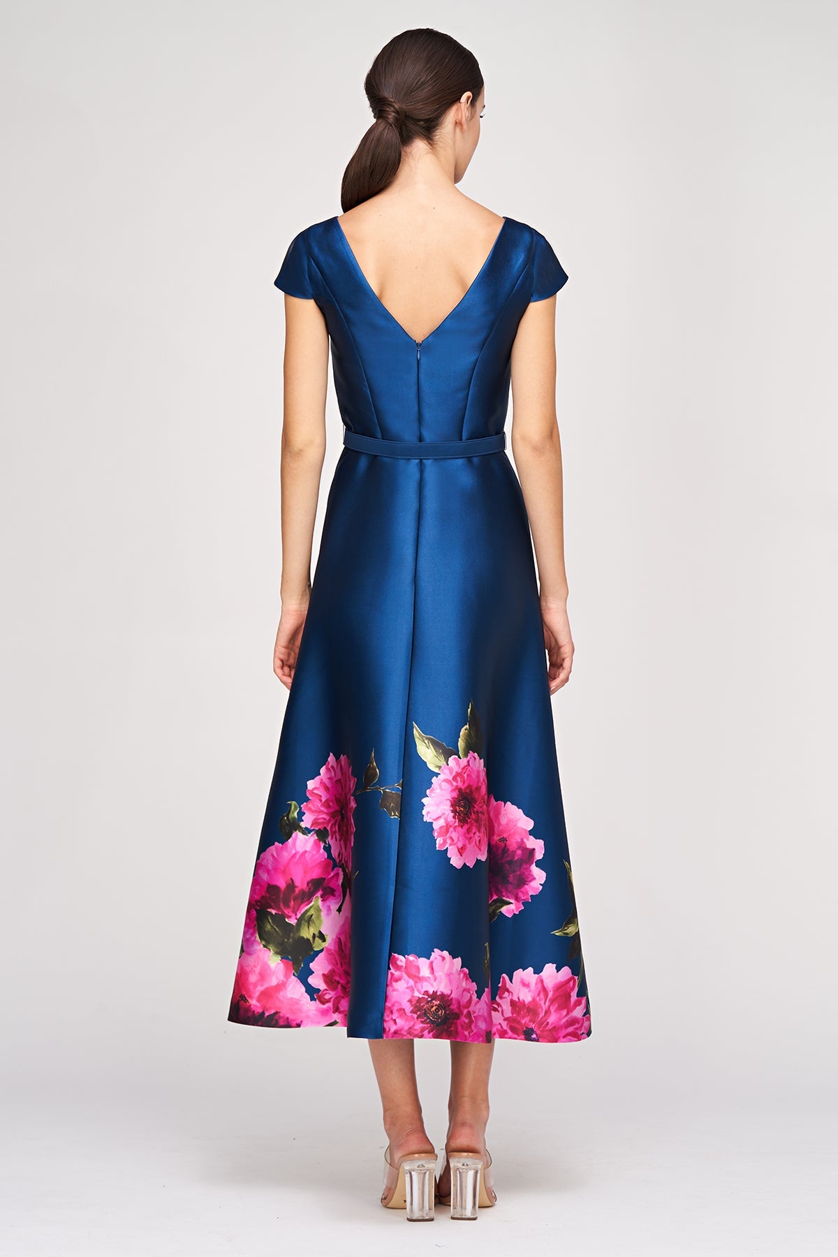 KAY UNGER INA TEA LENGTH DRESS