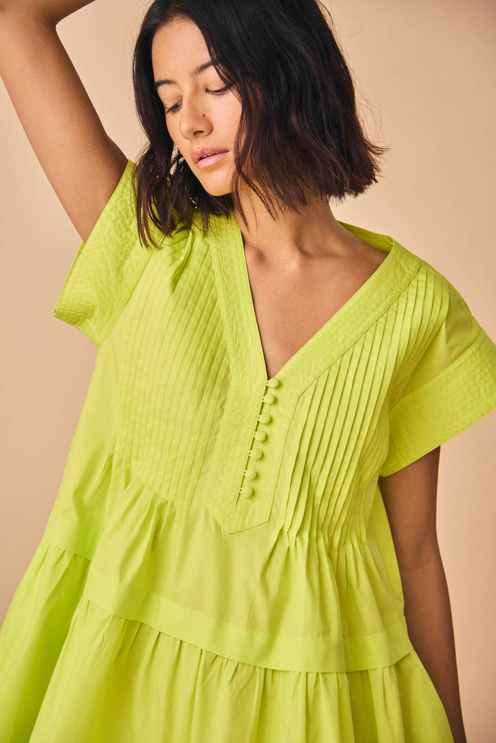 HUNTER BELL PARKER DRESS - LIME