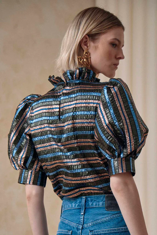 HUNTER BELL STELLA TOP - FESTIVE STRIPE