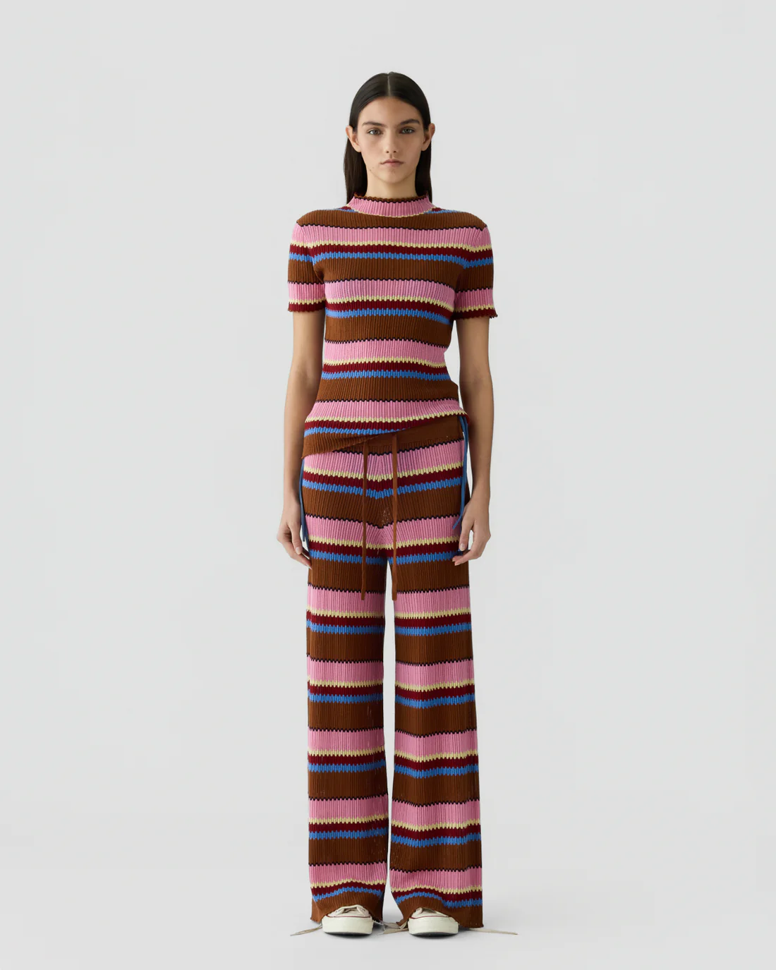Guest in Residence Palazzo Pant - Burnt Sienna Combo