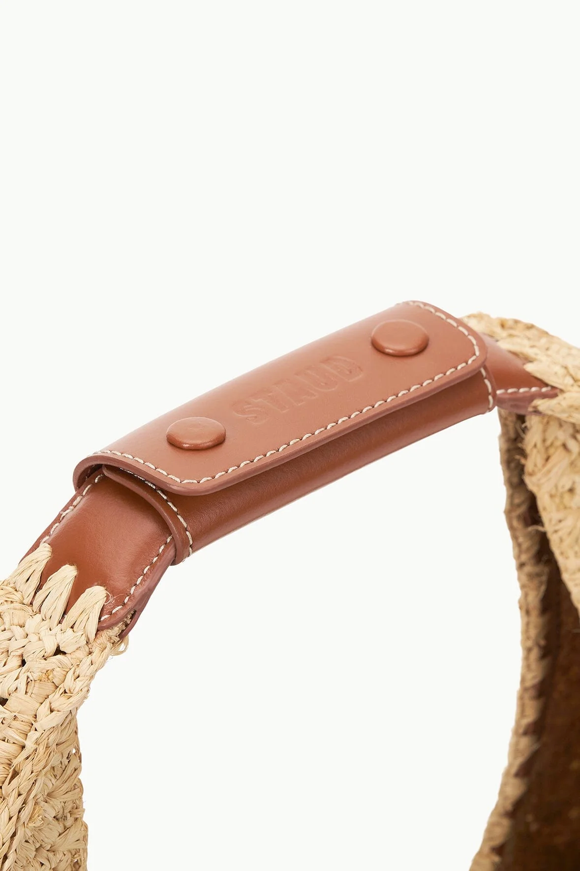 STAUD RAFFIA MOON TOTE