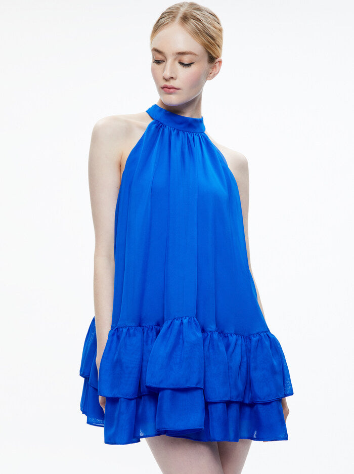 Alice + Olivia Women's Erna Tie-Back Minidress - Sapphire - Size Small Alice + Olivia Women's Erna Tie-Back Minidress - Sapphire - Size Small