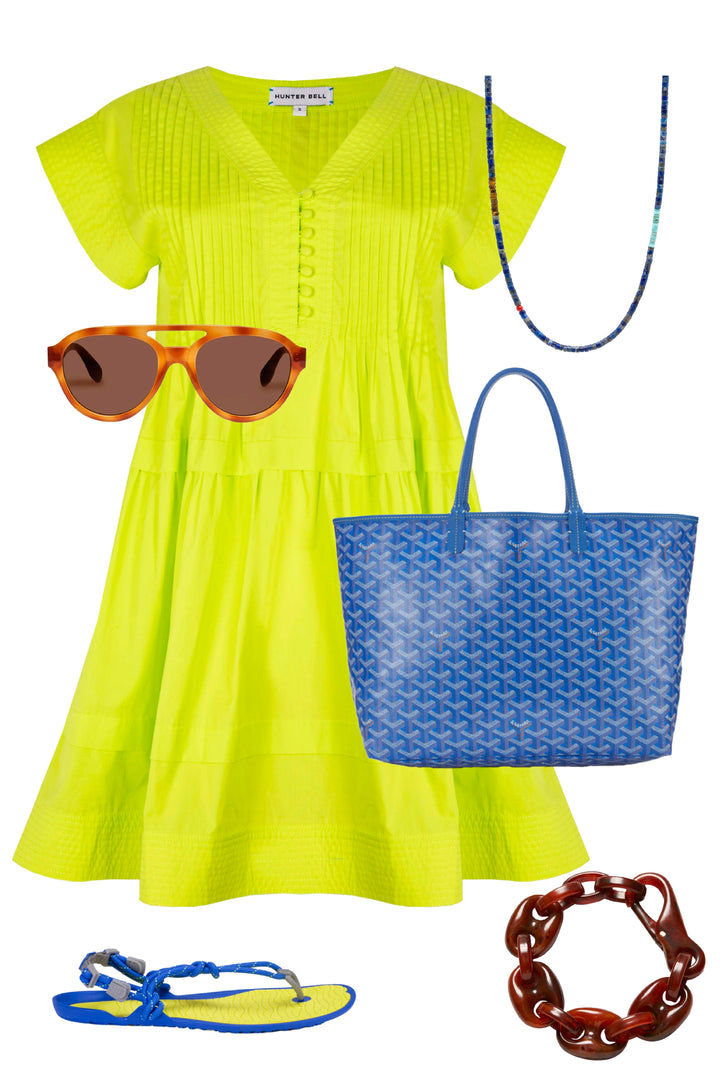 HUNTER BELL PARKER DRESS - LIME
