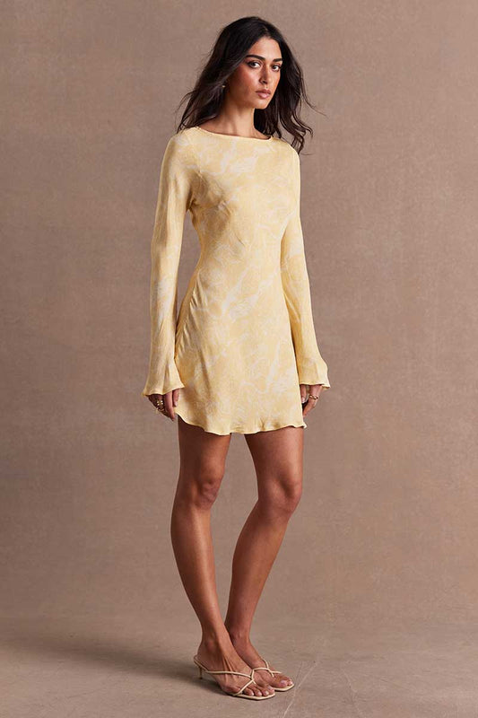Sovere/ INARA BIAS MINI DRESS - BUTTER
