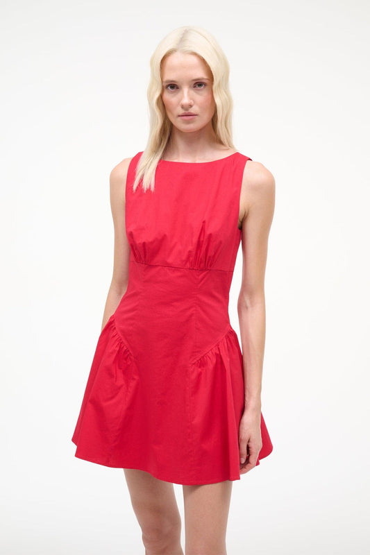 STAUD Gwen Mini Dress - Cherry