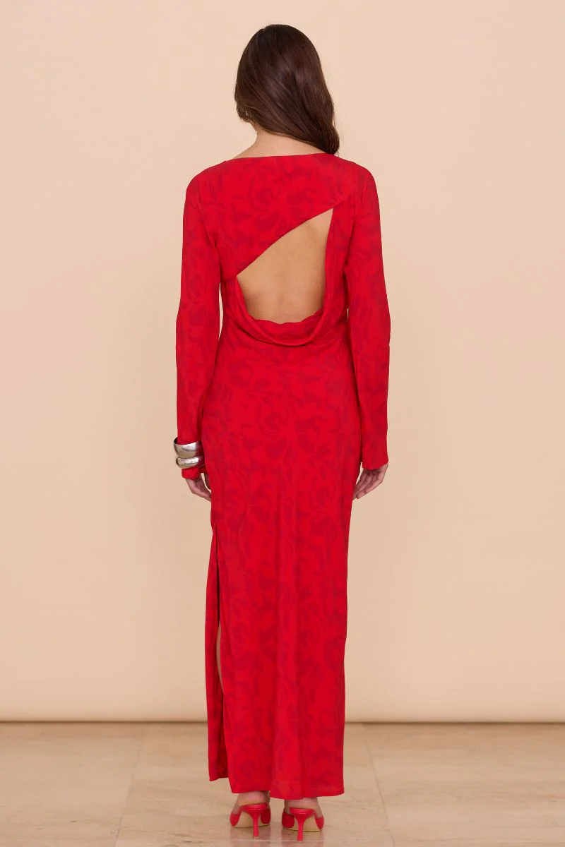 Sovere EMBER LONG SLEEVE DRESS - CHILLI