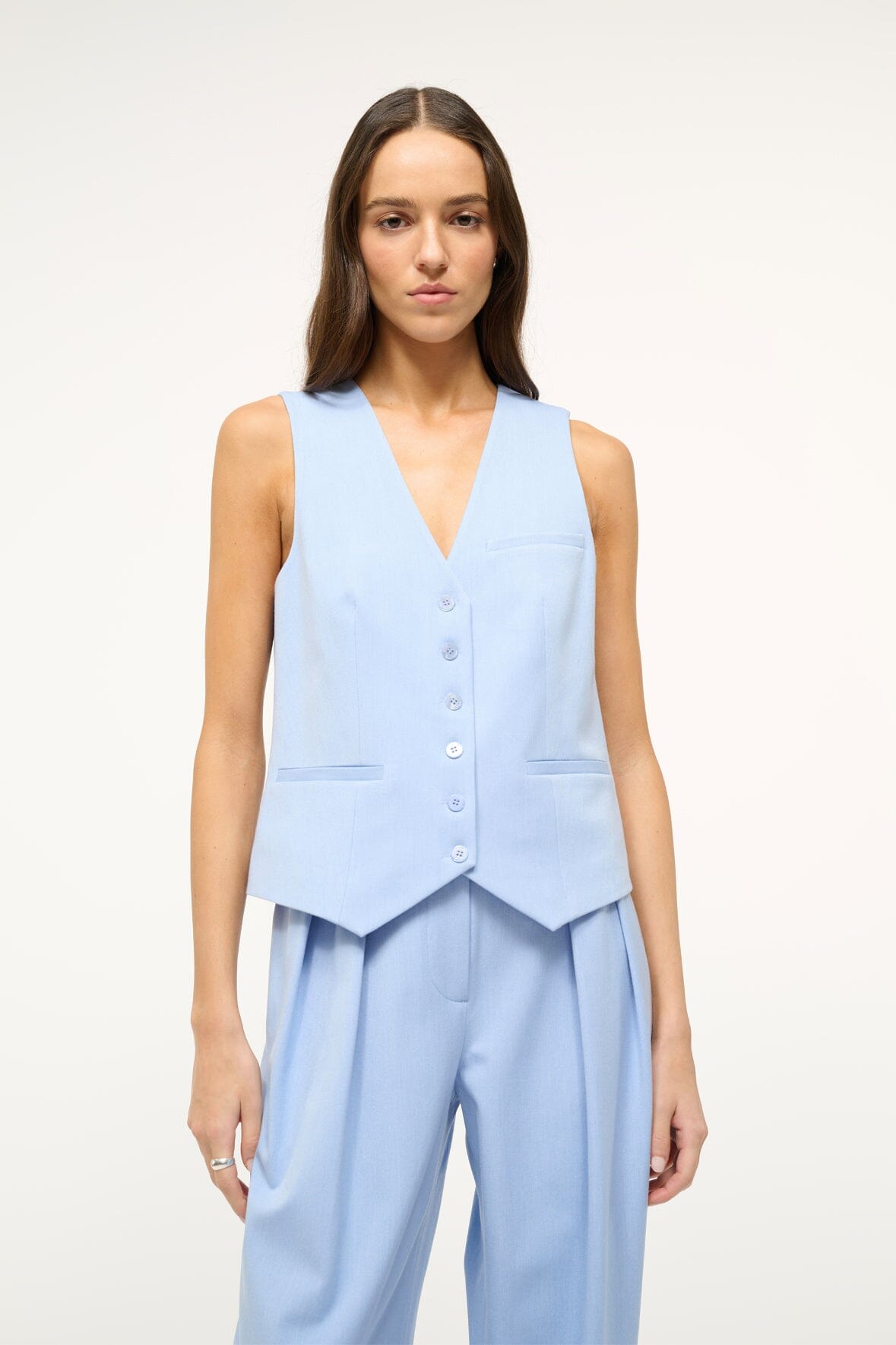 Staud Brett Vest - Periwinkle