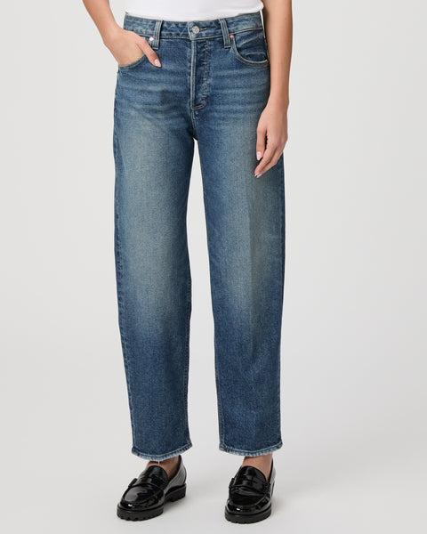 PAIGE Alexis Barrel Leg Jean - Lovejoy Distressed