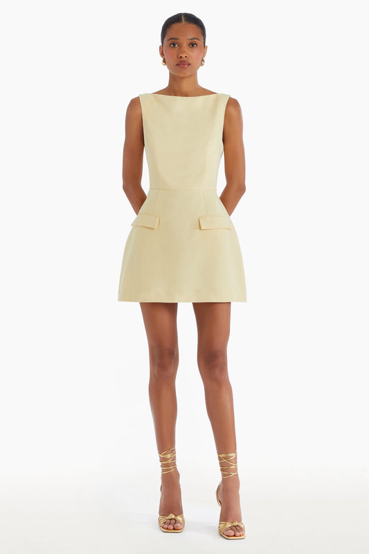 Amanda Uprichard Banco Dress Cornsilk