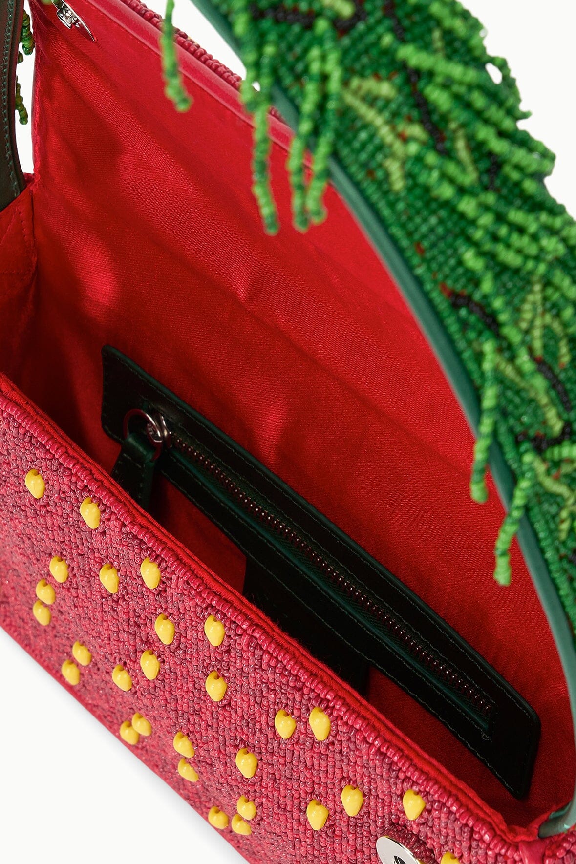 STAUD Tommy Beaded Bag Strawberry Dream