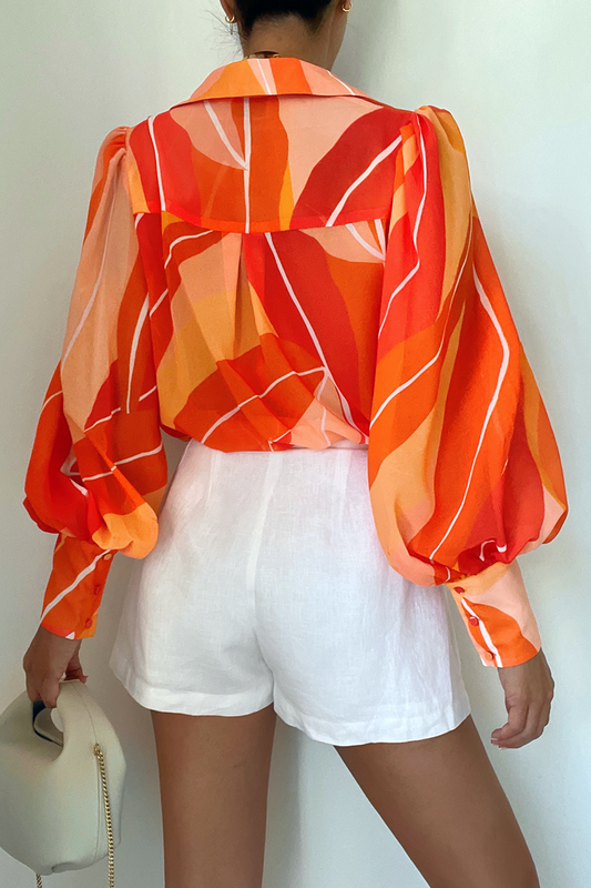 Fleetwood Blouse - Orange Rowena