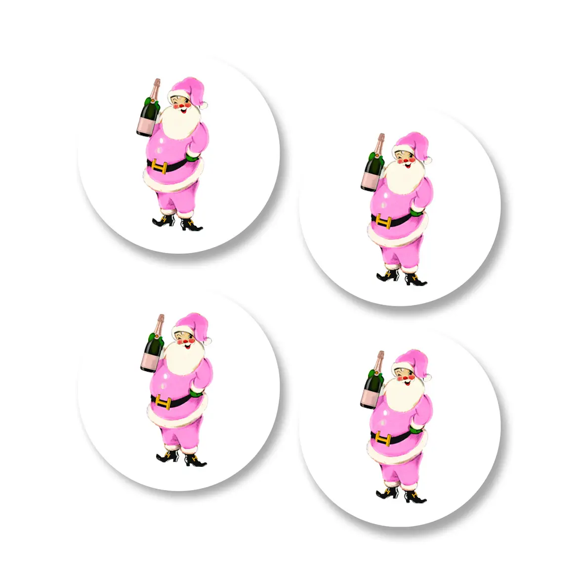 Coasters-Pink Santa Champ