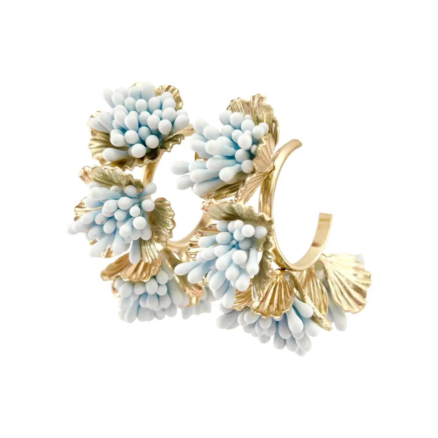 Maxine Light Blue Hoop Earring