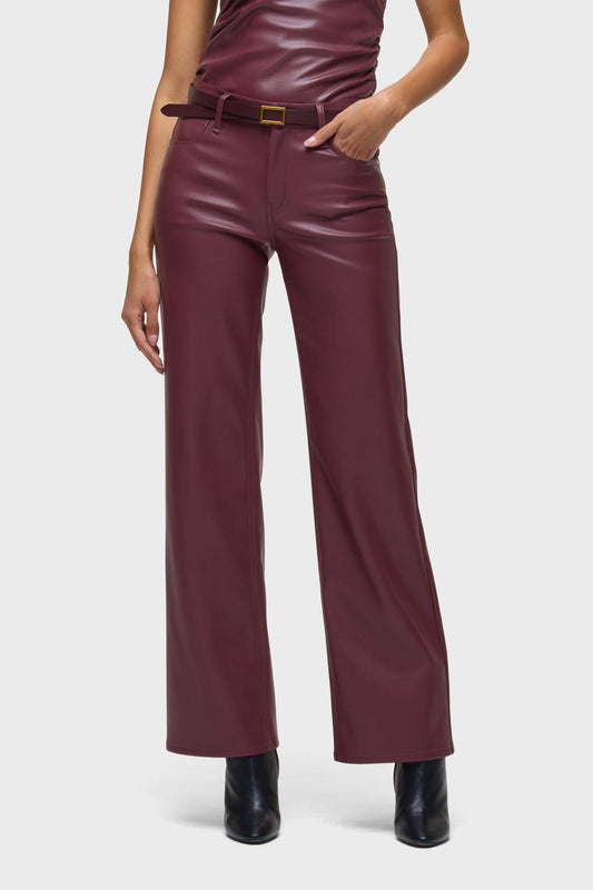 Huson Rosie Vegan Leather High-Rise Wide Leg
