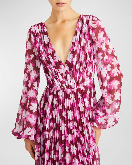 monique lhuillier Melanie Chiffon Long Dress