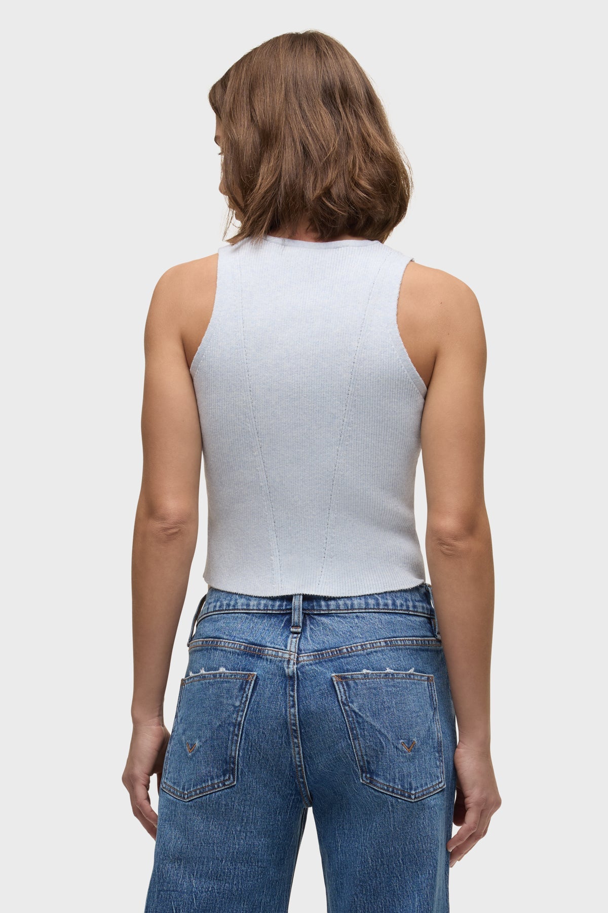 Hudson Sleeveless V-Neck Sweater - Ballad Blue