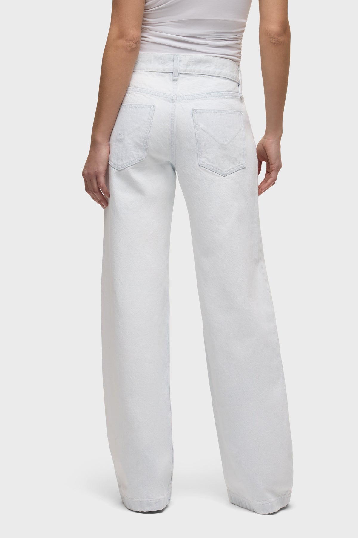 Hudson Rylee Low-Rise Loose Pant- Bleached Cloud