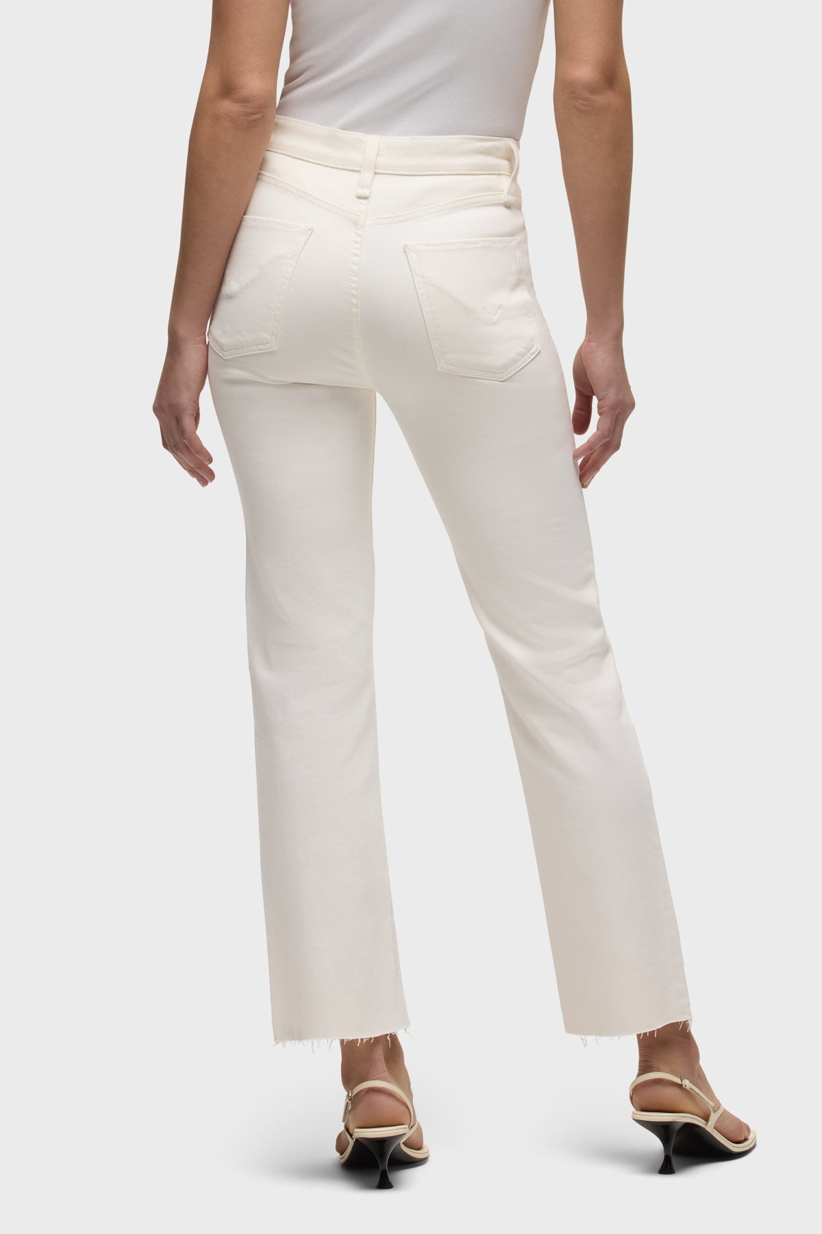 Hudson Remi High-Rise Straight Ankle - Ecru