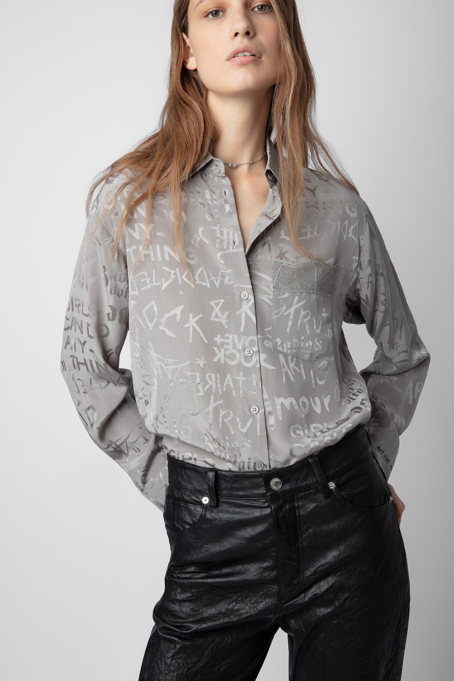 Zadig & Voltaire Morning Jacquard Silk Shirt