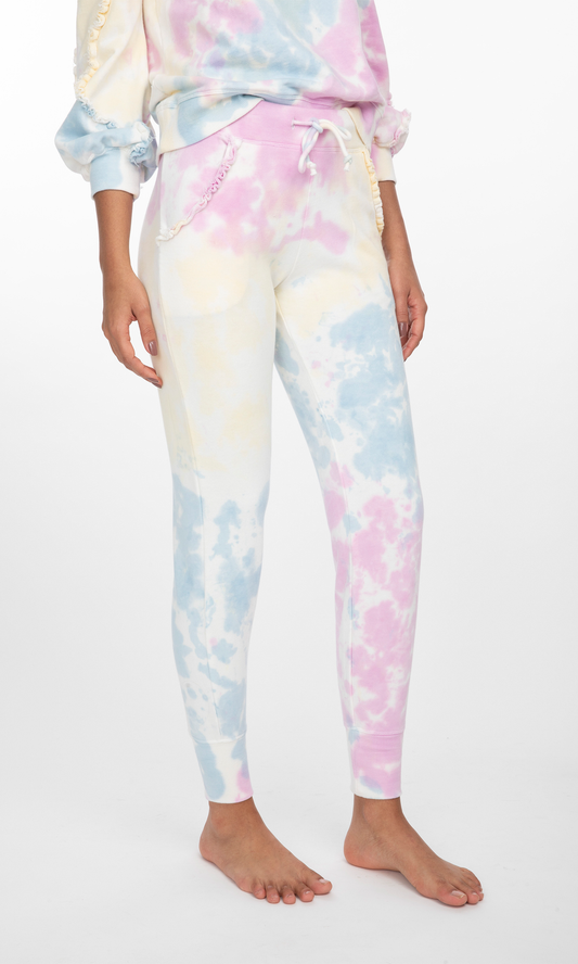 Generation Love Kate Ruffle Tie-Dye Sweatpants