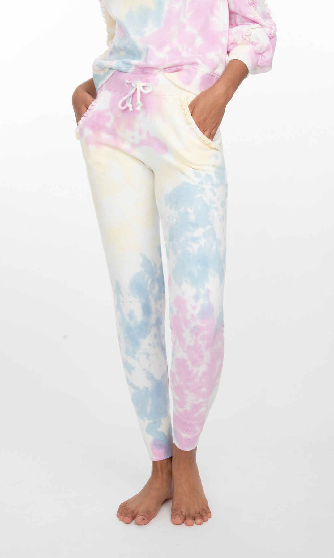 Generation Love Kate Ruffle Tie-Dye Sweatpants