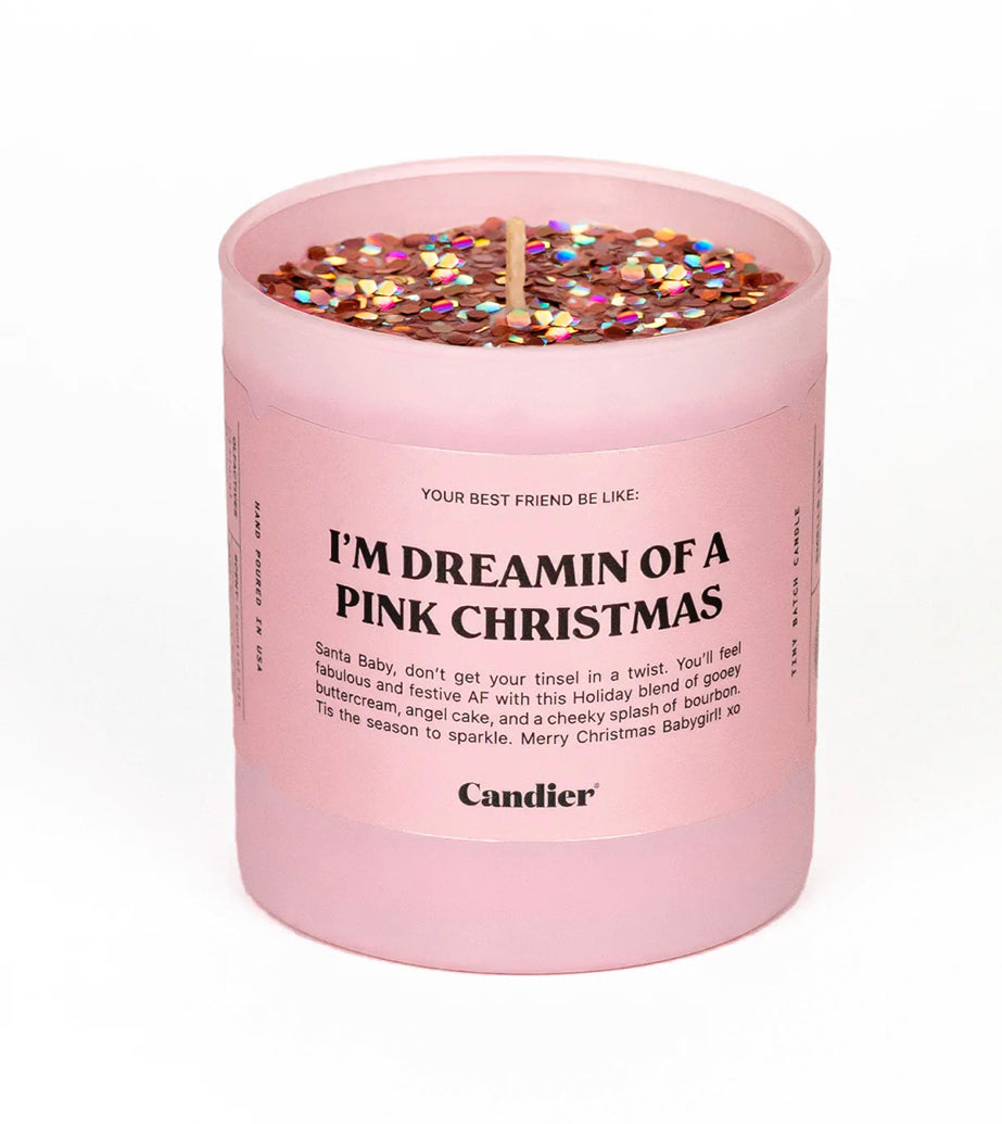 Pink Christmas Candle