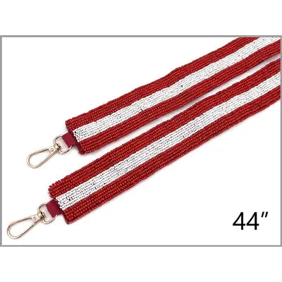 Red and White Striped Purse Strap