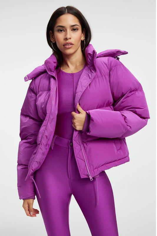 Good American Iridescent Puffer - Power Purple