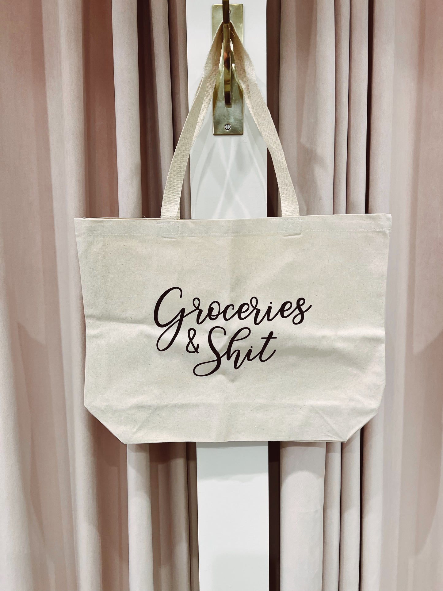 Groceries and SH** XL Tote Bag