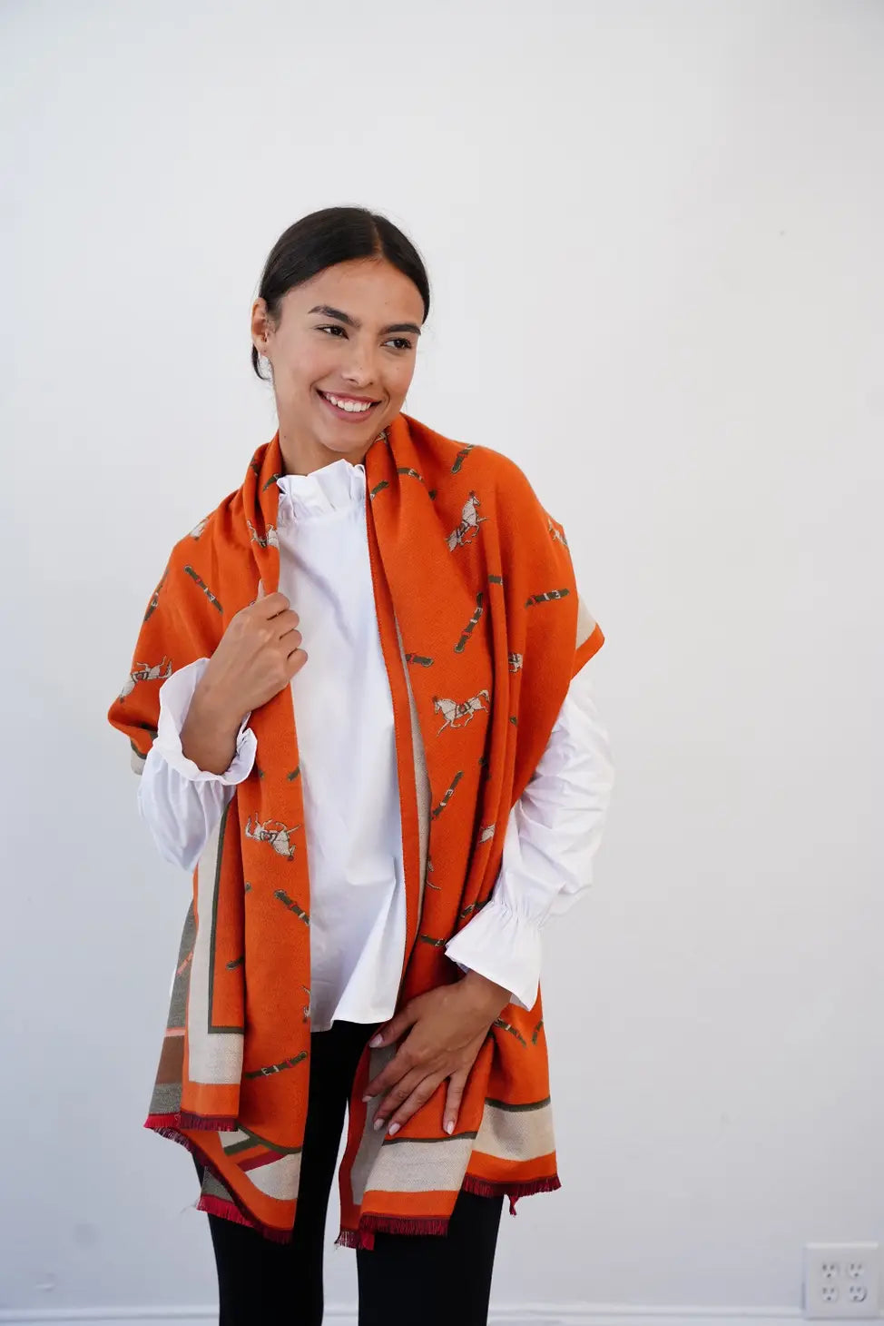 Equestrian Orange Scarf