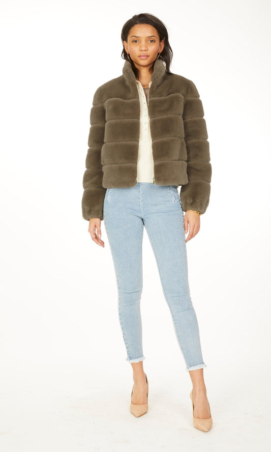 GENERATION LOVE JODI FAUX FUR - ARMY