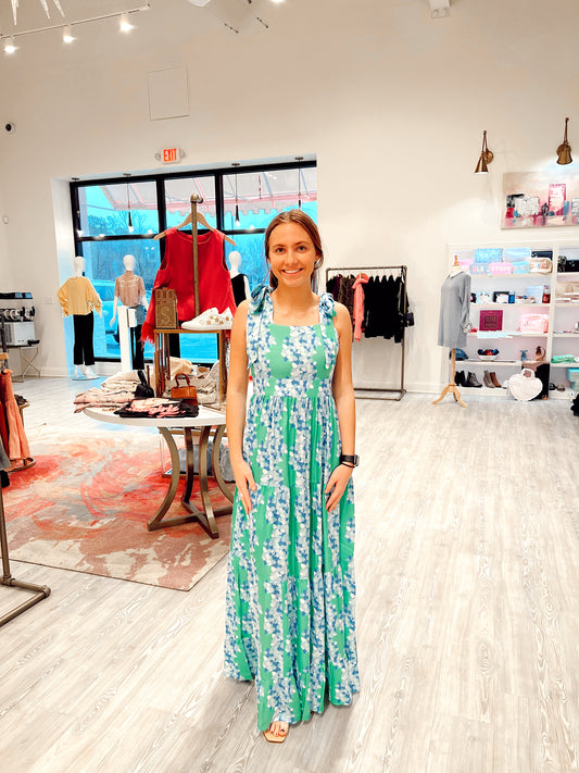 BOW MAXI - HYDRENGA STRIPE