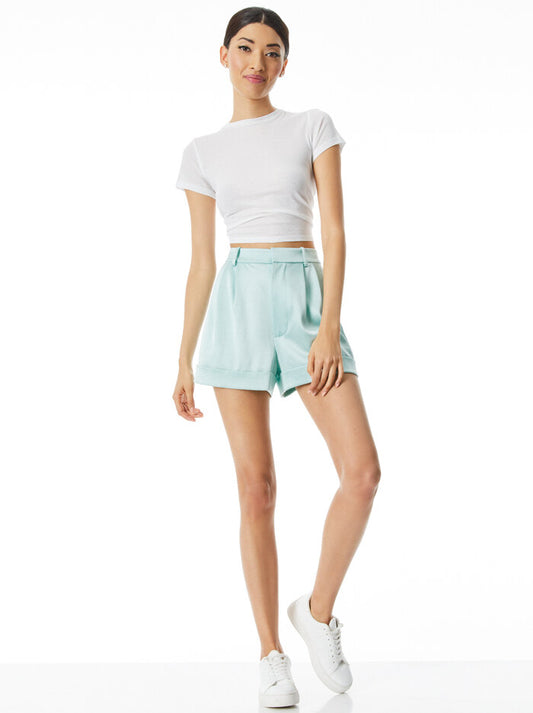 Alice & Olivia Conry Pleated Cuff Short