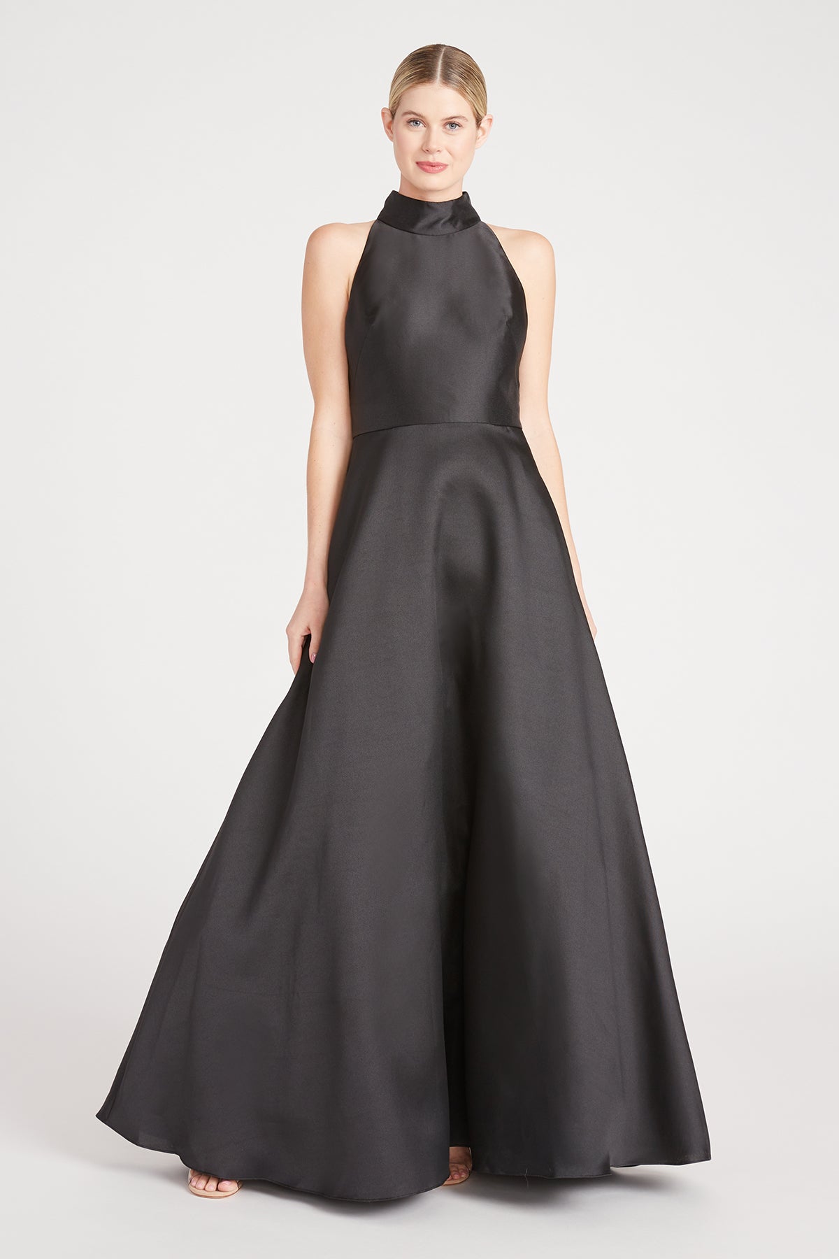 Monique Lhullier Halter Satin Ball Gown