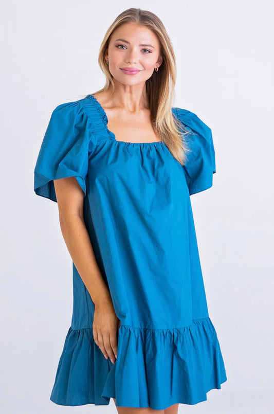 Solid Poplin Square Dress